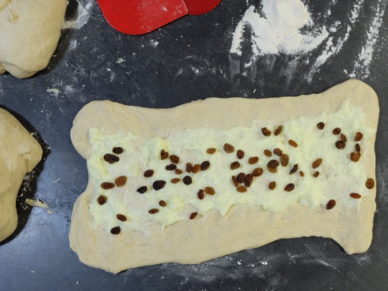 Preparing the rolled buns