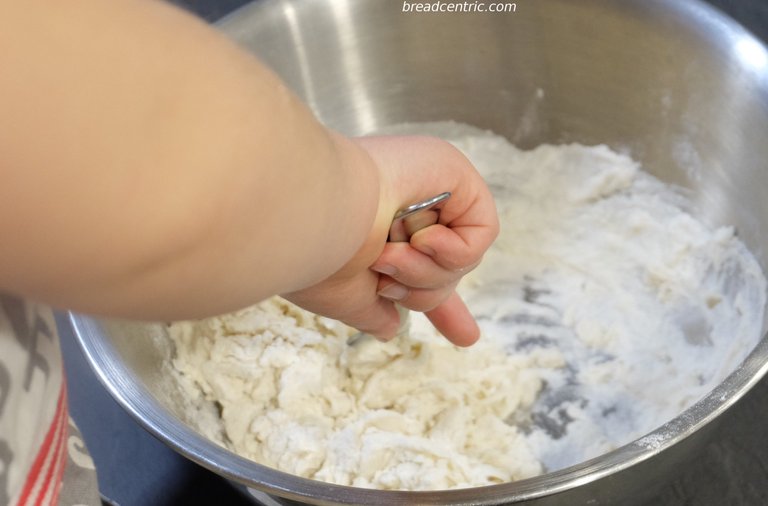 Mixing the dough