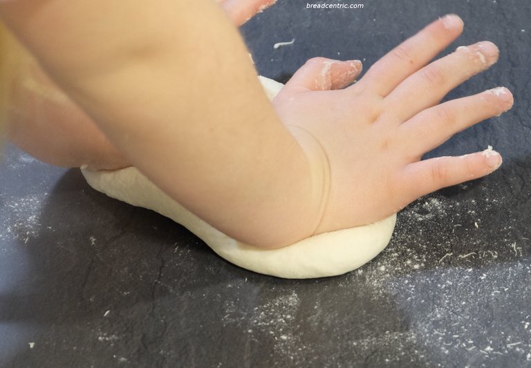 Kneading the dough