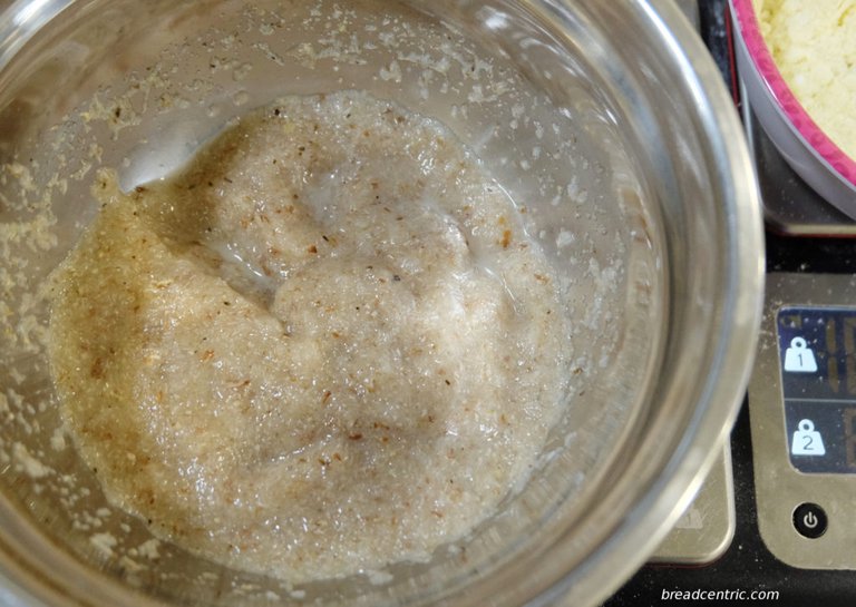 The gel from psyllium husks