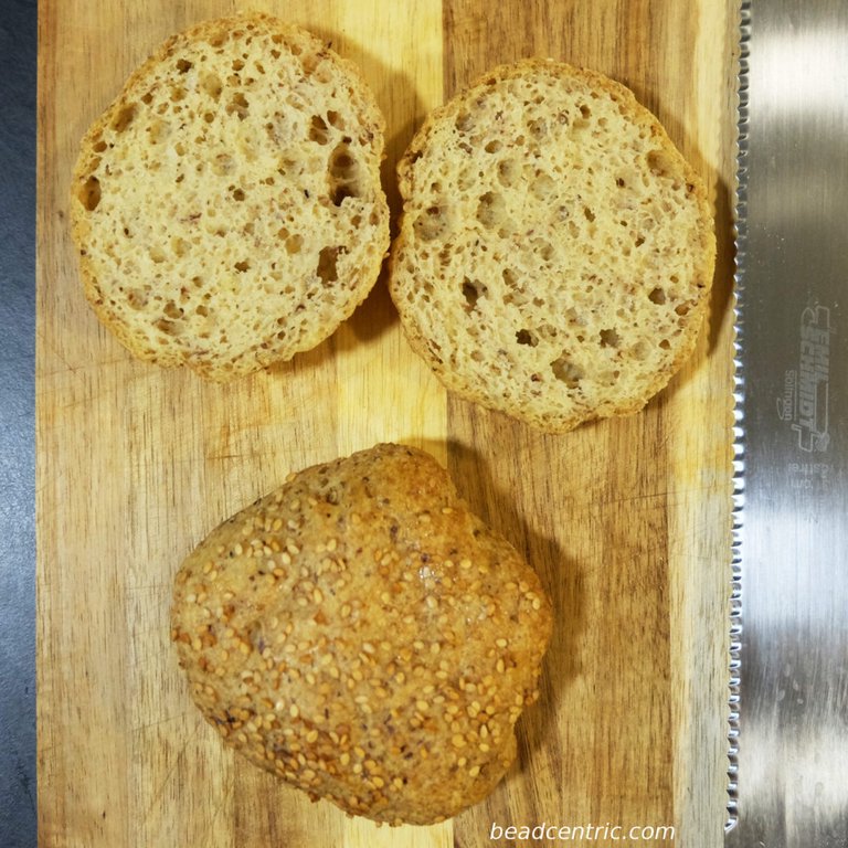 Finished burger buns – the crumb