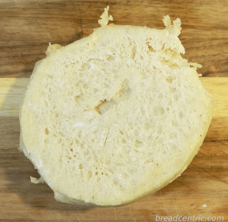 Base of a roll stuck to the tray
