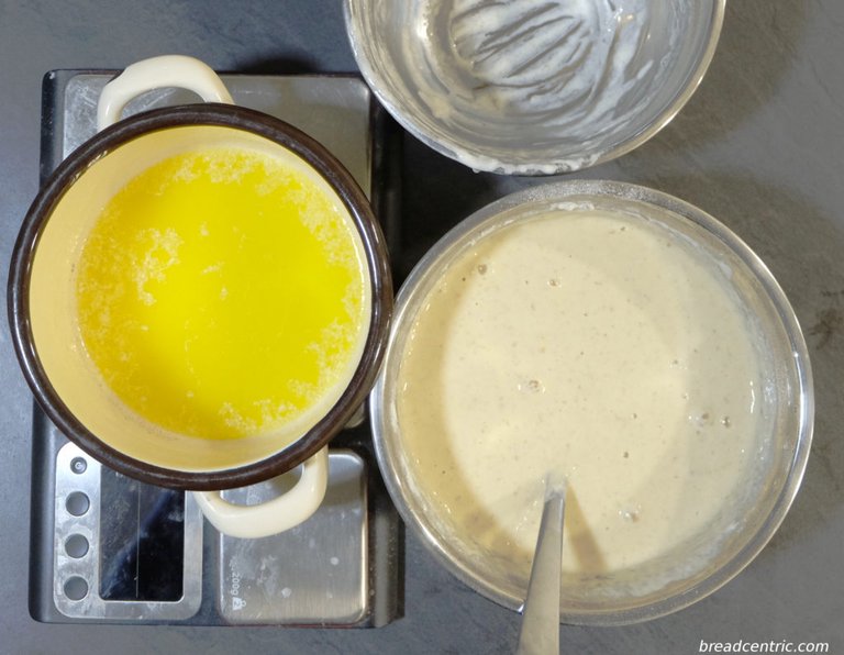 Ingredients mixed together (butter goes last)