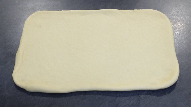 The dough ready for the butter